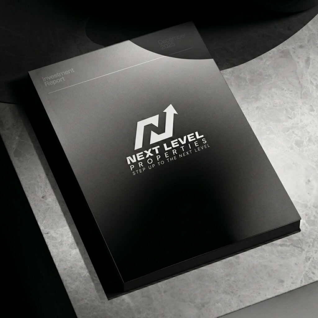 Corporate company profile design for a real estate brand.