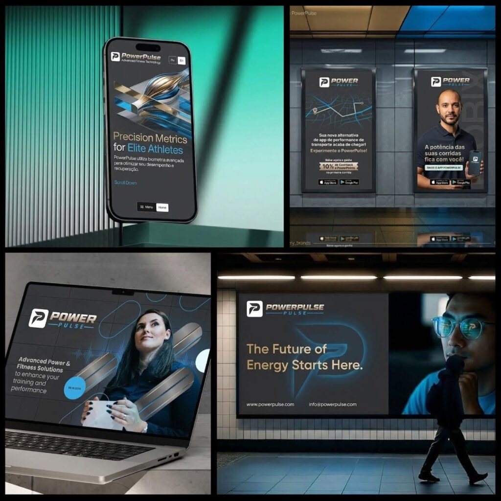 PowerPulse billboard advertising concept demonstrating large-format brand application.