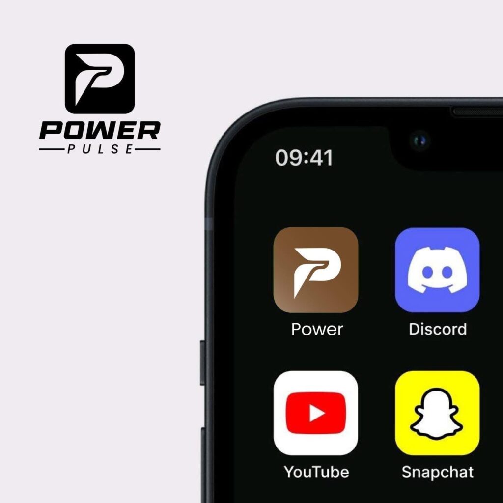 PowerPulse mobile app icon and digital branding application.