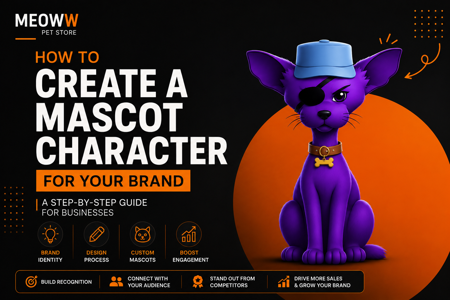 How to create a mascot character for your brand with a custom mascot illustration.